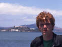 Chris in San Francisco with Alcatraz in the background - Summer 2000