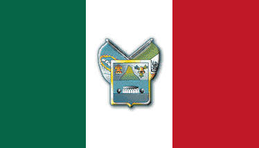 The official flag of the Mexican state of Hidalgo