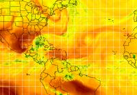 Up-to-date Atlantic satellite water vapor image (loop)