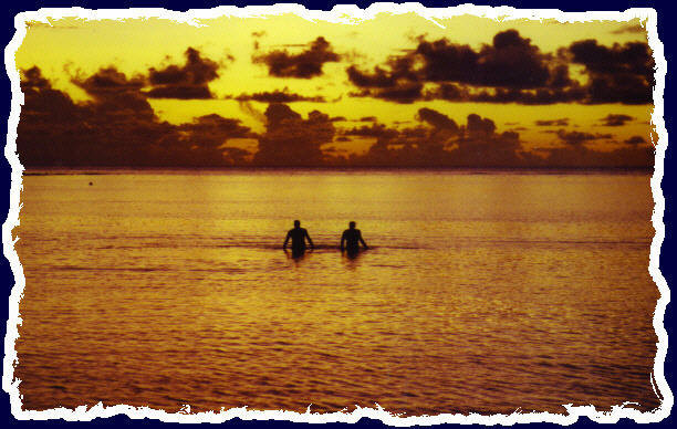 Justin's sunset swim