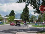 The Center For Excellence In Education at Northern Arizona University with the San Francisco Peaks in the background - Summer 2000