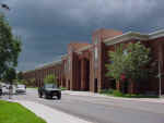 The Library at Northern Arizona University with a monsoon brewing in the background - Summer 2000