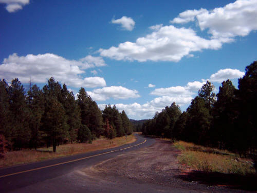 A view of the town of Parks, AZ