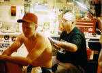 Brian Yoskovich sitin' during the tatoo process