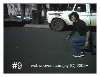 Jay just after falling on his skateboard